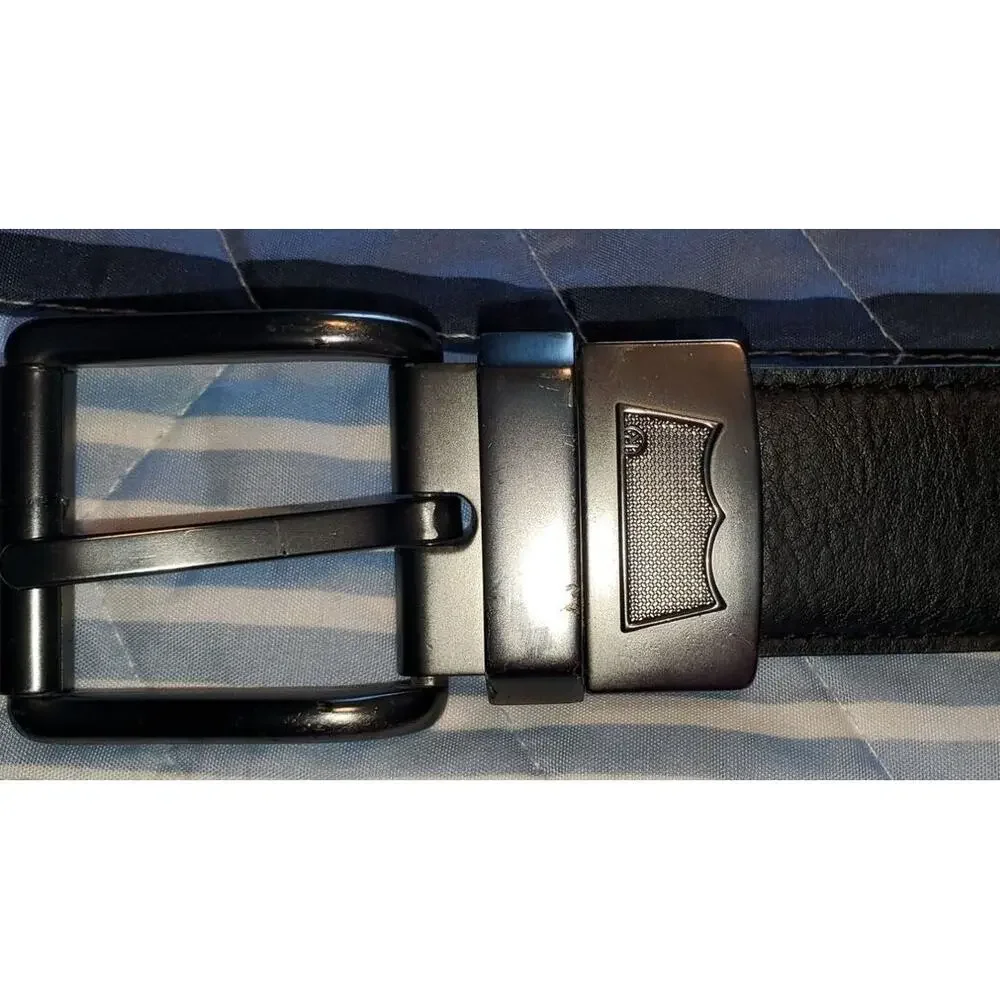 Levi’s Reversible Leather Belt Brown Black Size S 30/32 Rotating Buckle